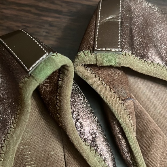 Phillip Liz Leather Bronze Colored Flats Size 8.5 - Picture 6 of 10